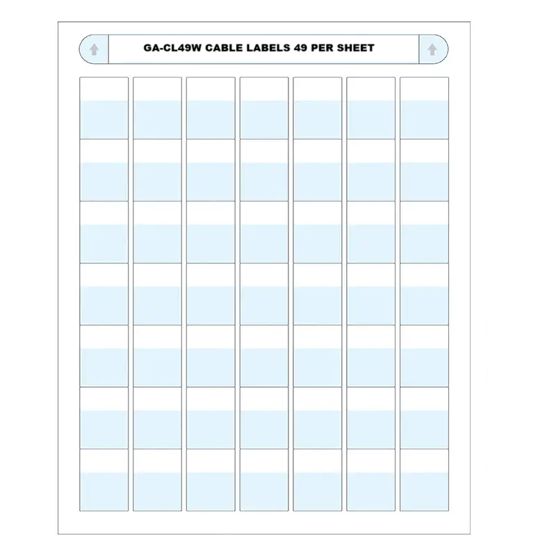 Cable Labels GA-CL49W (49 Labels per Sheet)