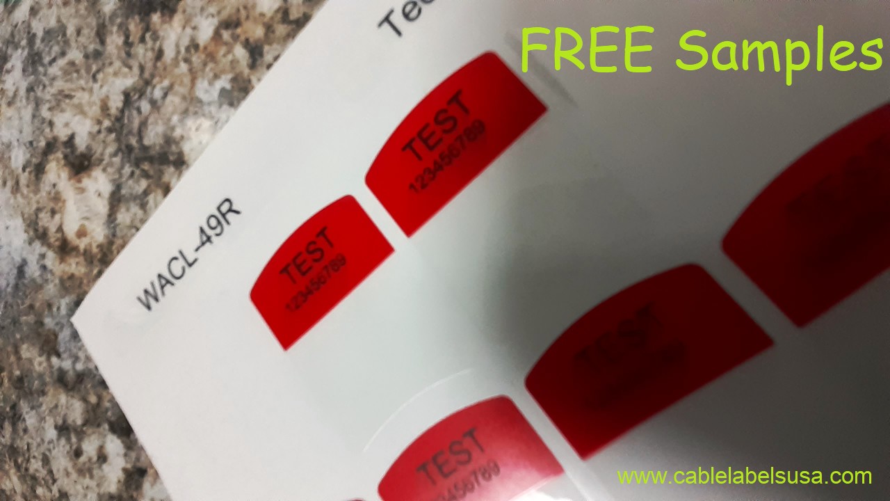 Cable Labels WACL-49R RED (49 Labels per Sheet)
